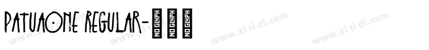 PatuaOne Regular字体转换